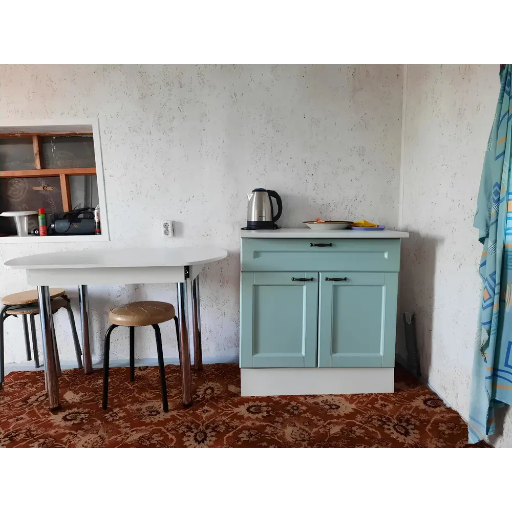 Фото 3 Напольный шкаф Нева Н 800 80x85x60 см фасад МДФ цвет мятный