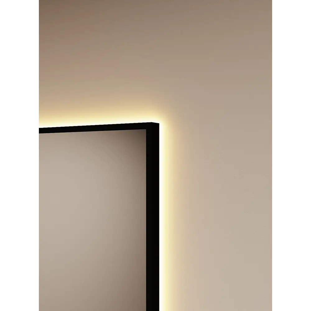Фото 9 Зеркало с подсветкой настенное One Mirror 161х90см сенсорное в алюминиевой раме цвет черный Фото 9 Зеркало с подсветкой настенное One Mirror 161х90см сенсорное в алюминиевой раме цвет черный