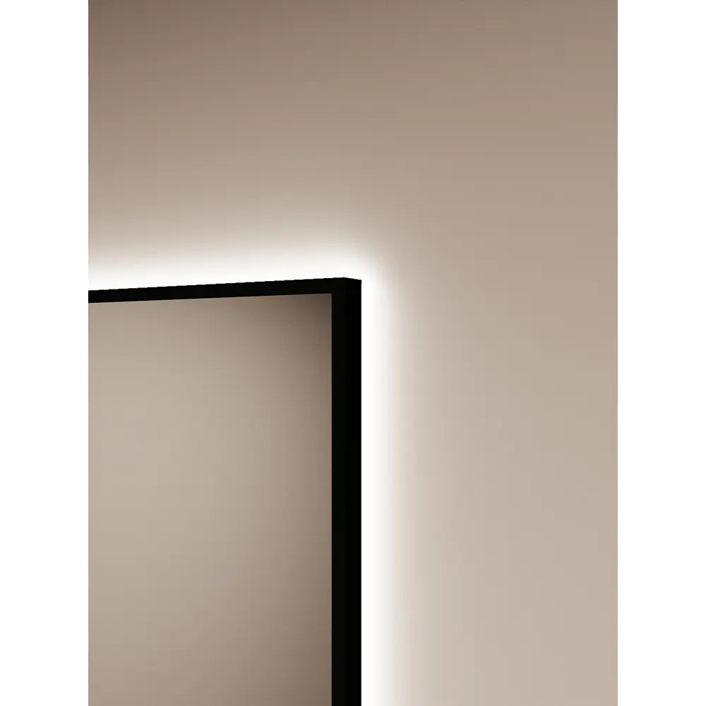 Фото 10 Зеркало с подсветкой настенное One Mirror 190х70см сенсорное в алюминиевой раме цвет черный