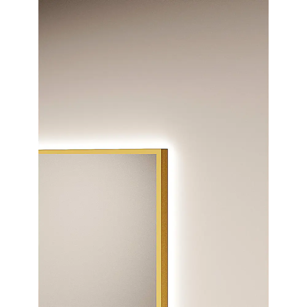 Фото 8 Зеркало с подсветкой настенное One Mirror 200х70см сенсорное в алюминиевой раме цвет золото Фото 8 Зеркало с подсветкой настенное One Mirror 200х70см сенсорное в алюминиевой раме цвет золото