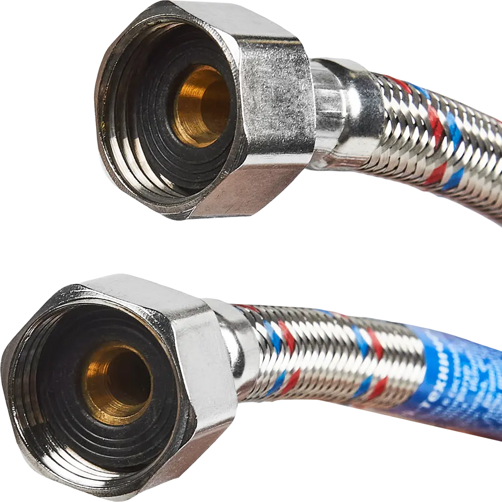 Фото 2 Подводка для воды Интерскол 1/2" внутренняя резьба 100 см Фото 2 Подводка для воды Интерскол 1/2" внутренняя резьба 100 см