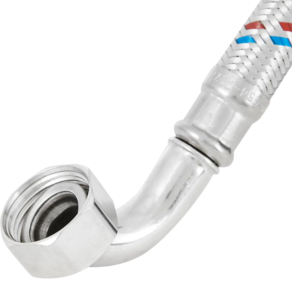 Фото 4 Гибкая подводка для воды угловая ДТРД 3/4" внутренняя резьба 150 см