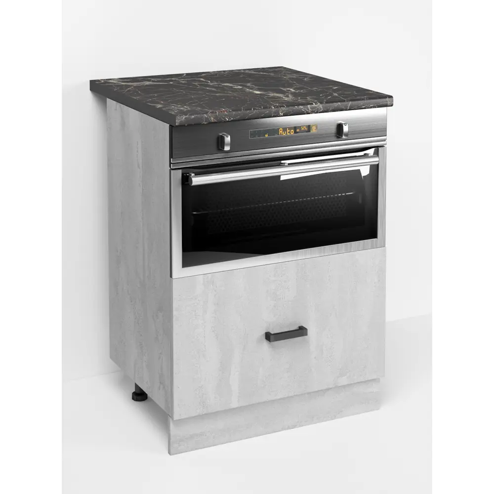 Фото Кухонный шкаф напольный Regent style Кухонный модуль напольный 60x82.6x60 см ЛДСП цвет серый