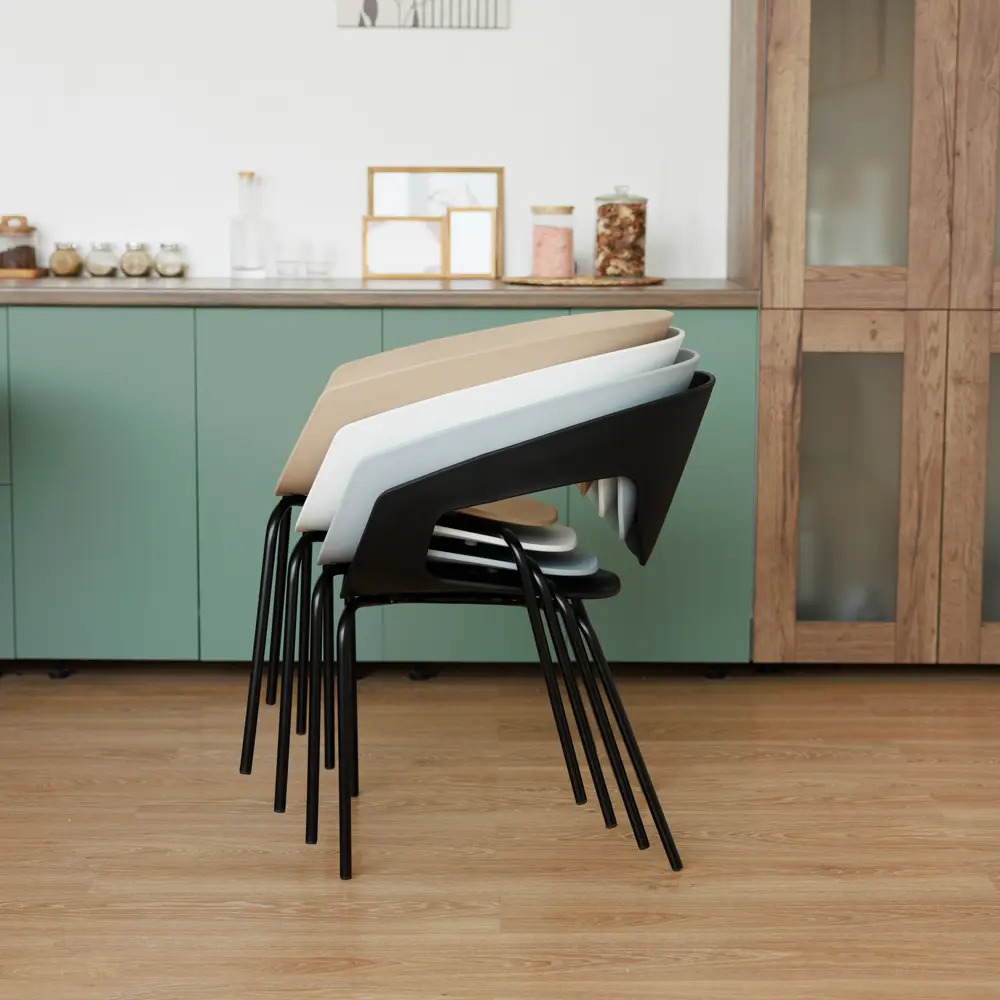 Фото 7 Стул-кресло из пластика DERSTUHL Hart Black темно-бежевый комплект 2 шт Фото 7 Стул-кресло из пластика DERSTUHL Hart Black темно-бежевый комплект 2 шт