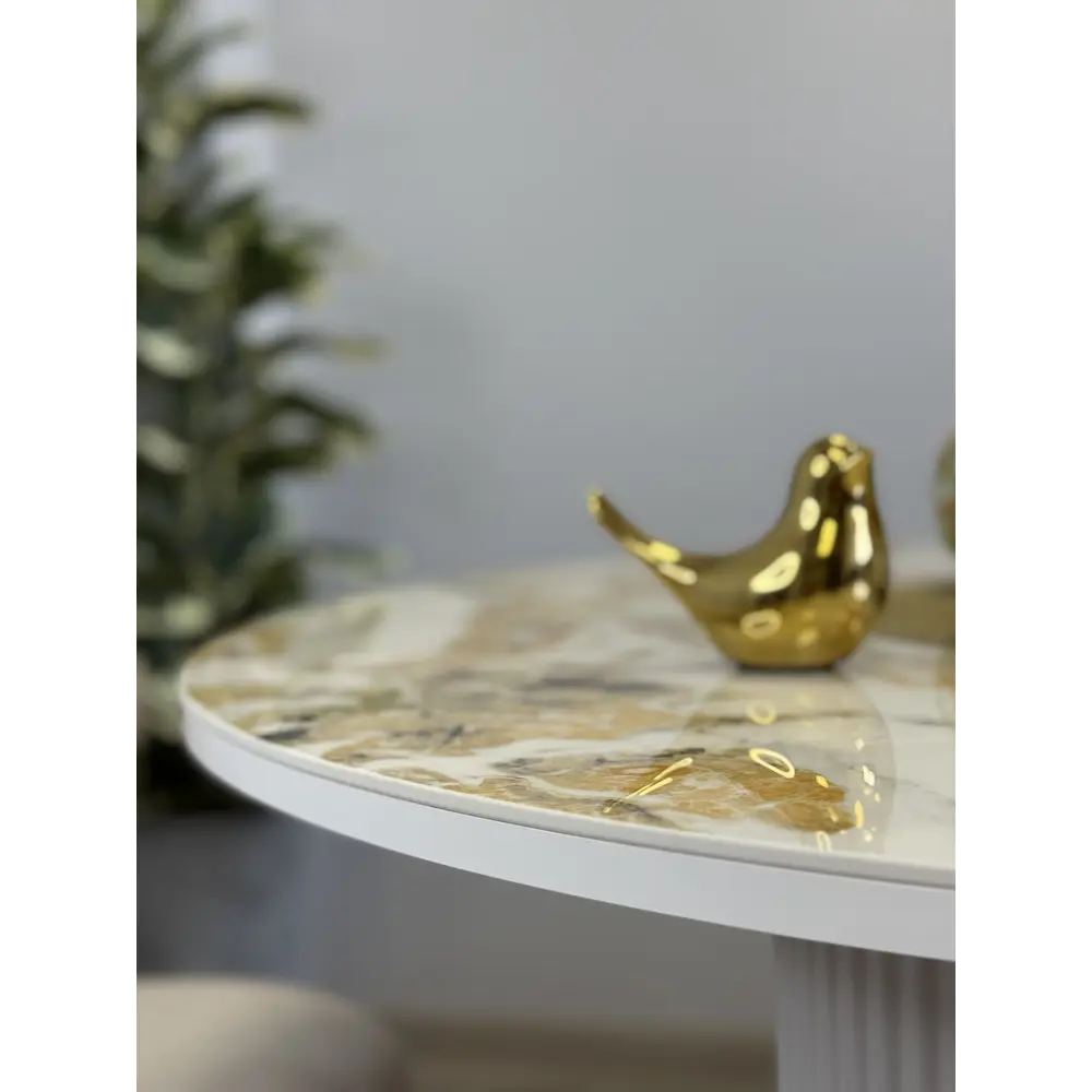 Фото 23 Стол круглый Kenner 100x100 см керамика цвет золотой Фото 23 Стол круглый Kenner 100x100 см керамика цвет золотой