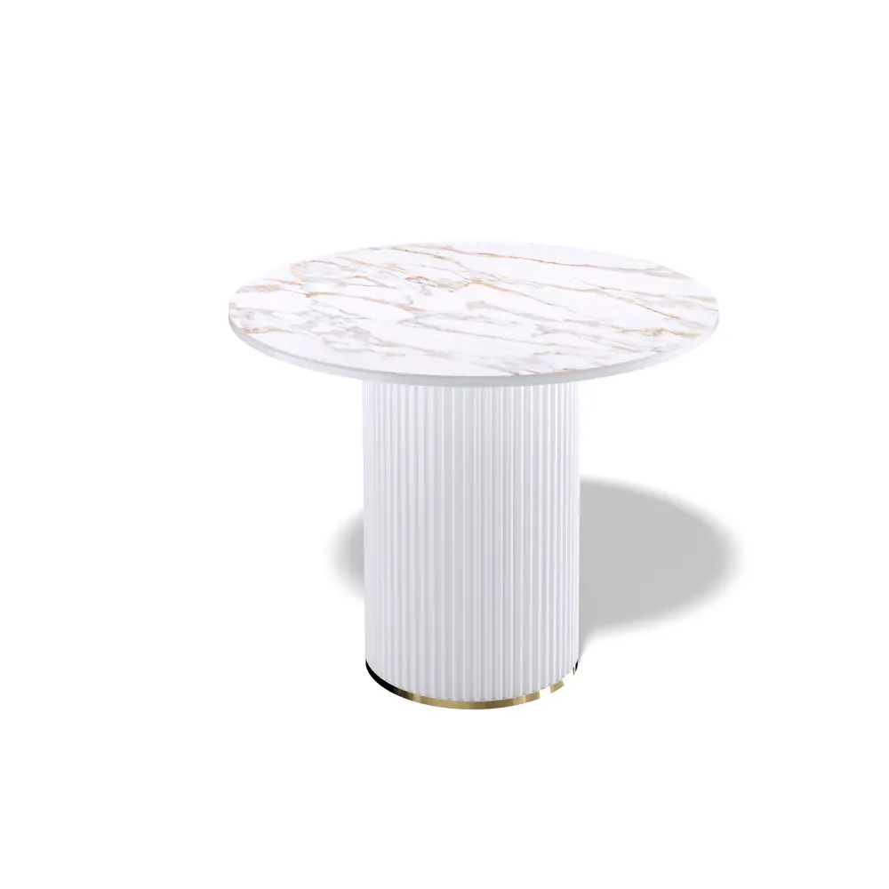 Фото Стол круглый Kenner 323231 90x90 см керамика цвет белый Фото Стол круглый Kenner 323231 90x90 см керамика цвет белый