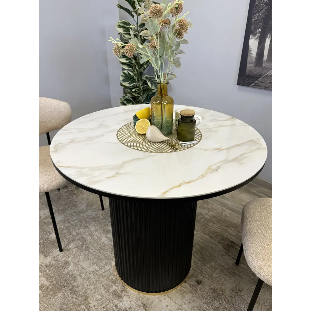 Фото 10 Стол круглый Kenner 323230 90x90 см керамика цвет белый