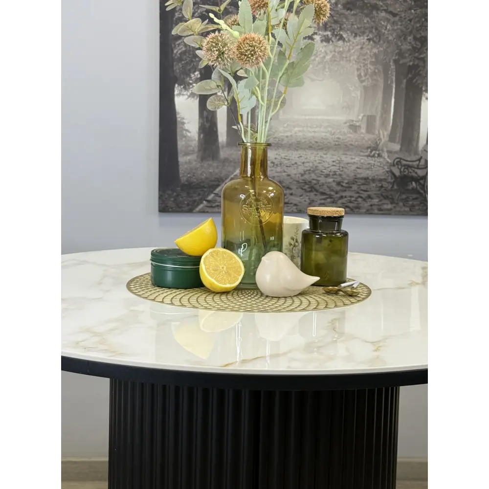 Фото 8 Стол круглый Kenner 323230 90x90 см керамика цвет белый