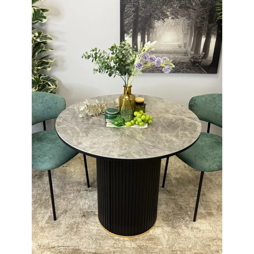 Фото 4 Стол круглый Kenner 90x90 см керамика цвет серый