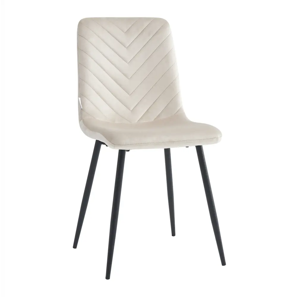 Фото Стул мягкий для кухни La alta Bianca 1 шт бежевый черные ножки Фото Стул мягкий для кухни La alta Bianca 1 шт бежевый черные ножки