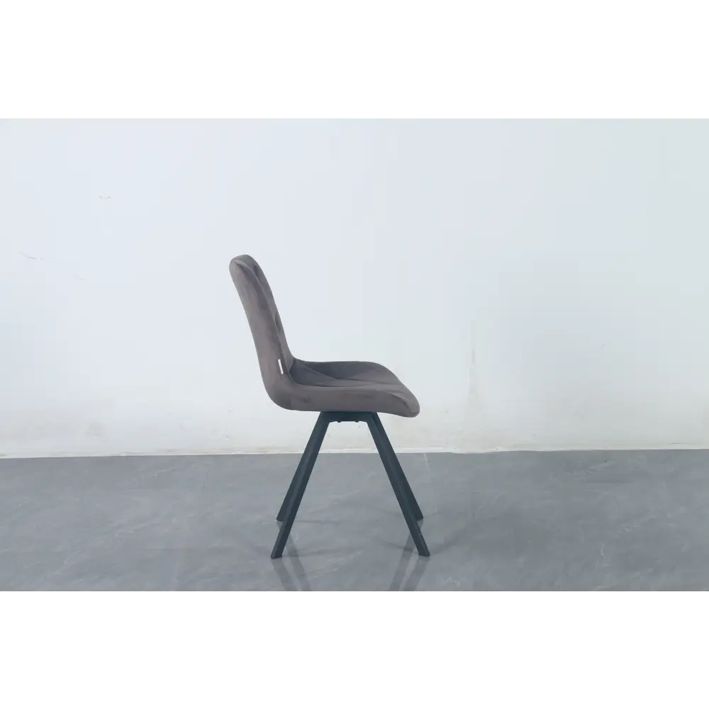 Фото 3 Стул мягкий с поворотным механизмом La alta Gustaf 1 шт горький шоколад ножки черные