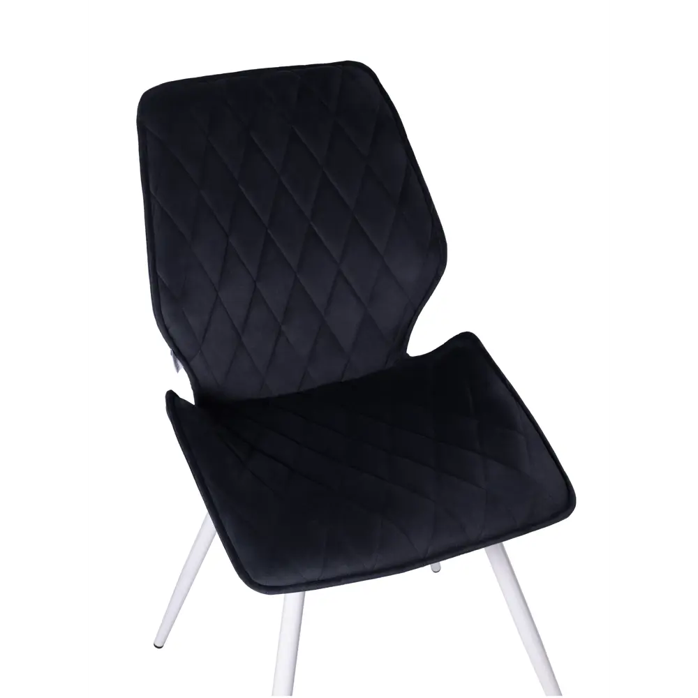 Фото 6 Мягкий стул La alta Ostin для кухни со спинкой 1 шт графит ножки белые круглые