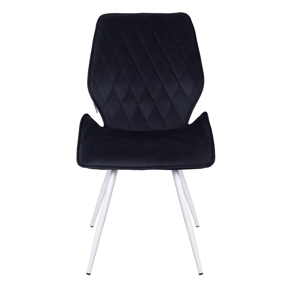 Фото 2 Мягкий стул La alta Ostin для кухни со спинкой 1 шт графит ножки белые круглые