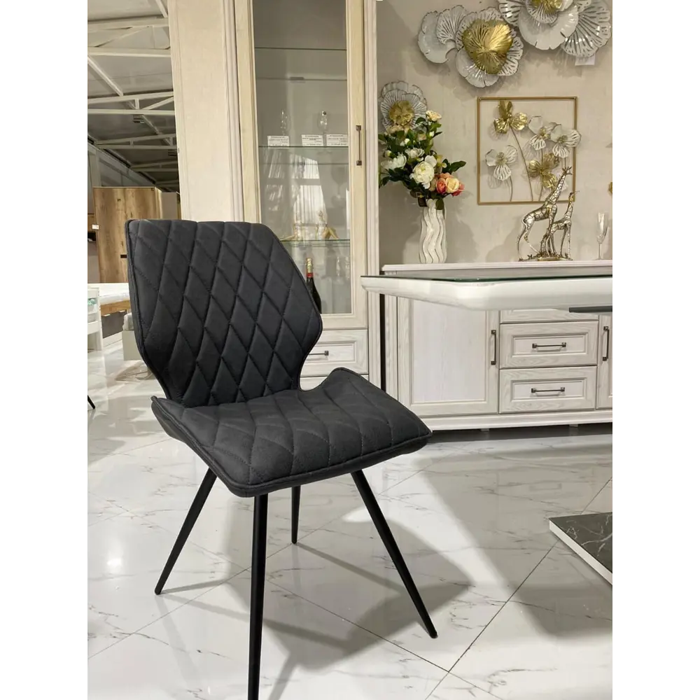 Фото 8 Мягкий стул La alta Ostin для кухни со спинкой 1 шт графит ножки черные круглые Фото 8 Мягкий стул La alta Ostin для кухни со спинкой 1 шт графит ножки черные круглые