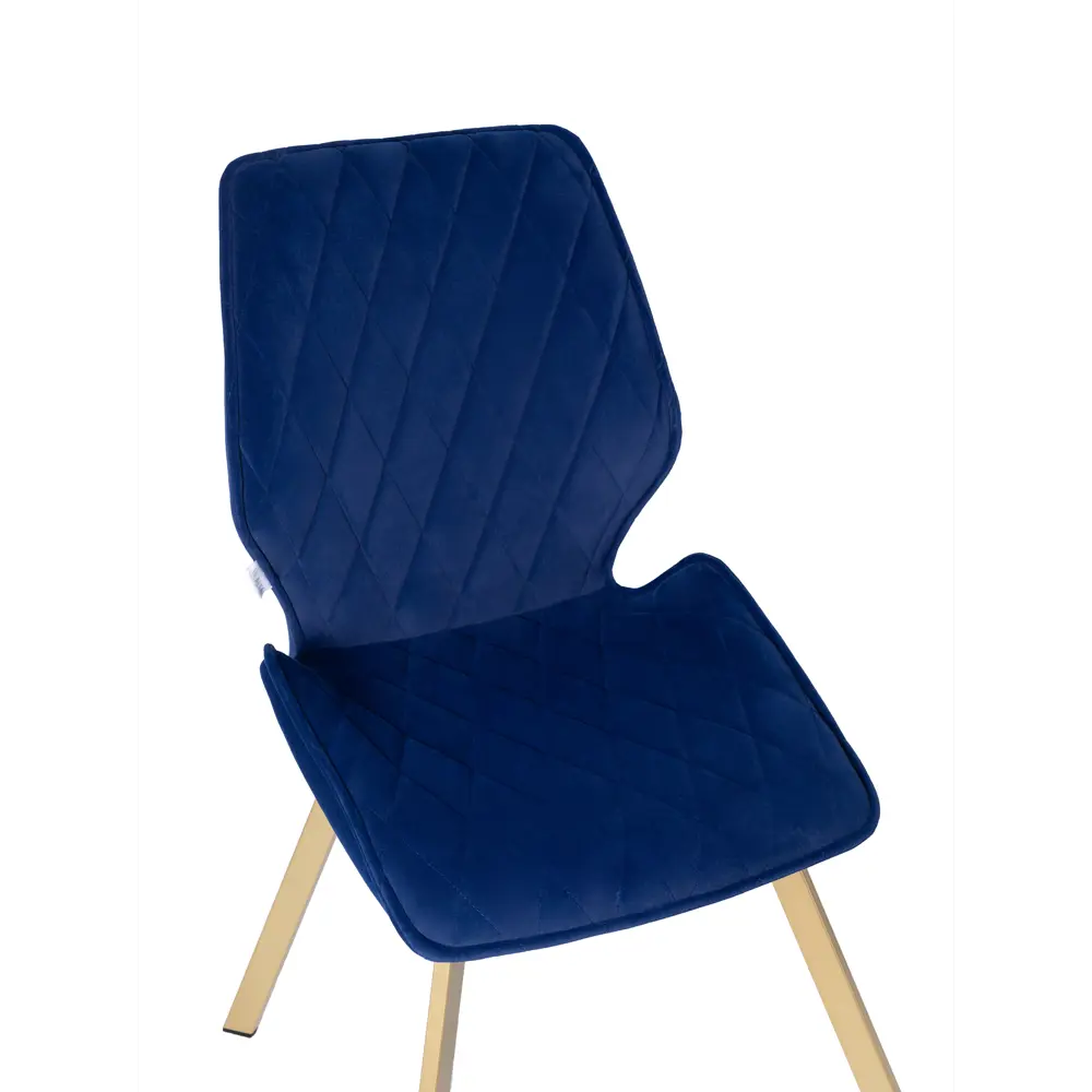 Фото Мягкий стул La alta Ostin для кухни со спинкой 1 шт синий ножки шампань квадратные Фото Мягкий стул La alta Ostin для кухни со спинкой 1 шт синий ножки шампань квадратные
