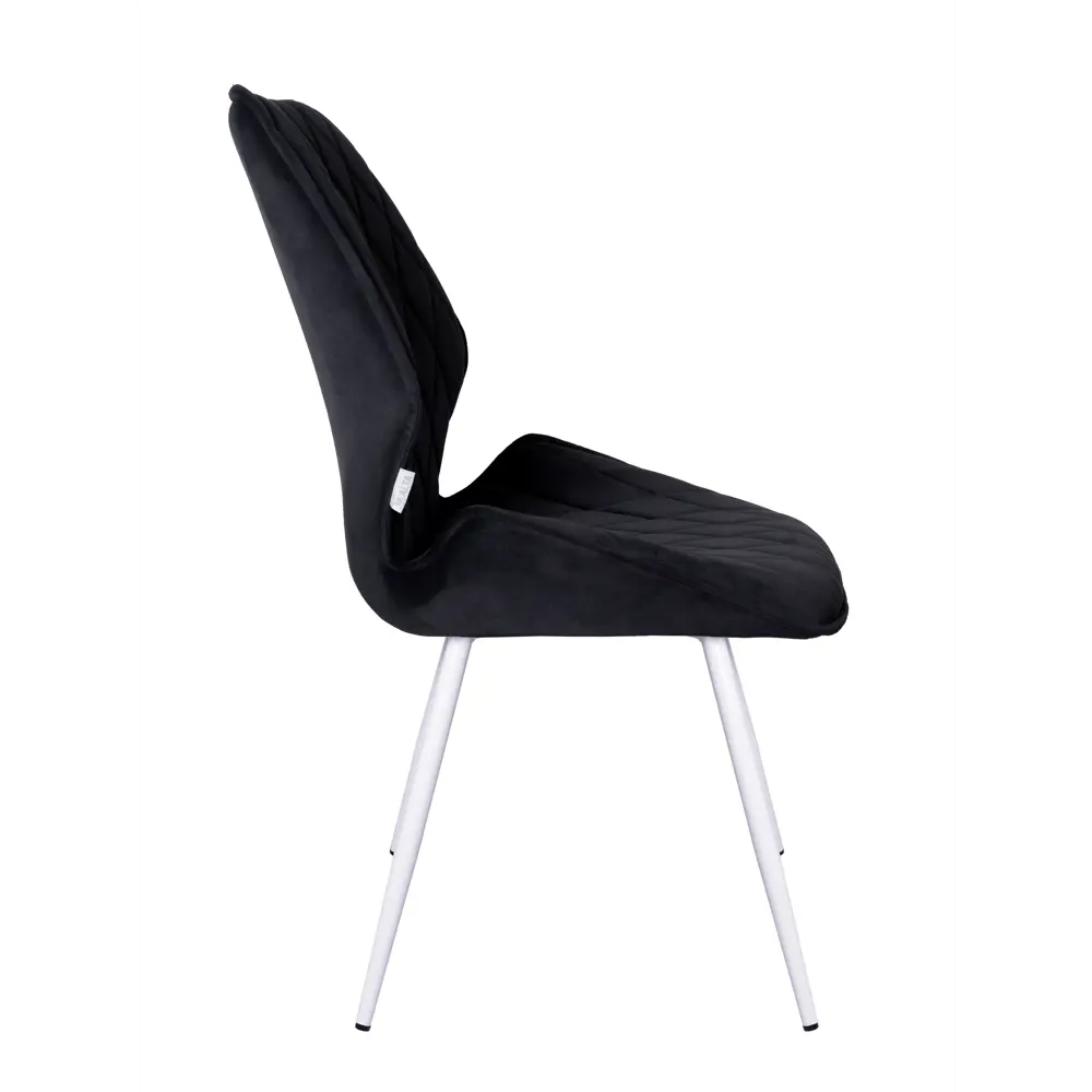 Фото 3 Мягкий стул La alta Ostin для кухни со спинкой 1 шт черный ножки белые круглые Фото 3 Мягкий стул La alta Ostin для кухни со спинкой 1 шт черный ножки белые круглые