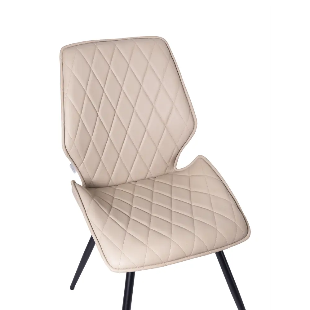 Фото 6 Мягкий стул La alta Ostin для кухни со спинкой 1 шт кремовый экокожа ножки черные круглые Фото 6 Мягкий стул La alta Ostin для кухни со спинкой 1 шт кремовый экокожа ножки черные круглые