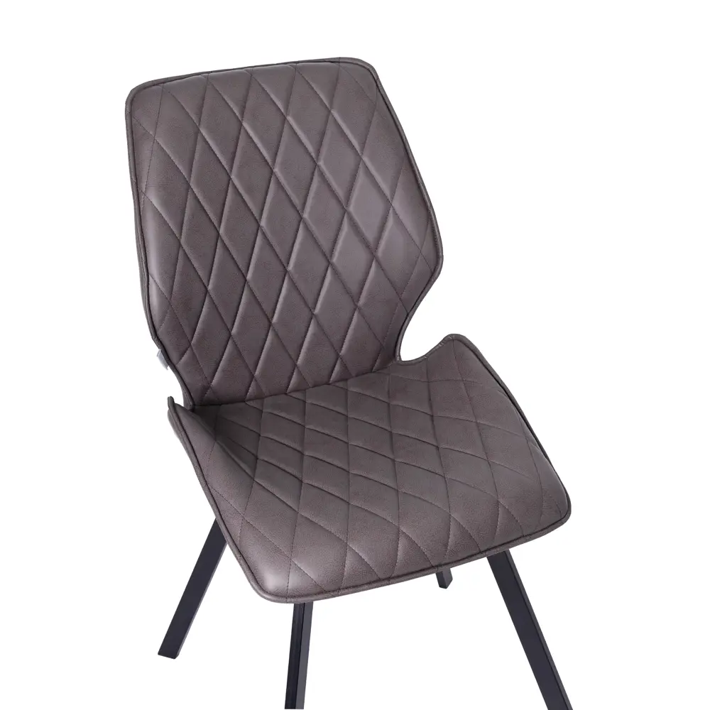 Фото 6 Мягкий стул La alta Ostin для кухни со спинкой 1 шт шоколад экокожа ножки черные квадратные Фото 6 Мягкий стул La alta Ostin для кухни со спинкой 1 шт шоколад экокожа ножки черные квадратные