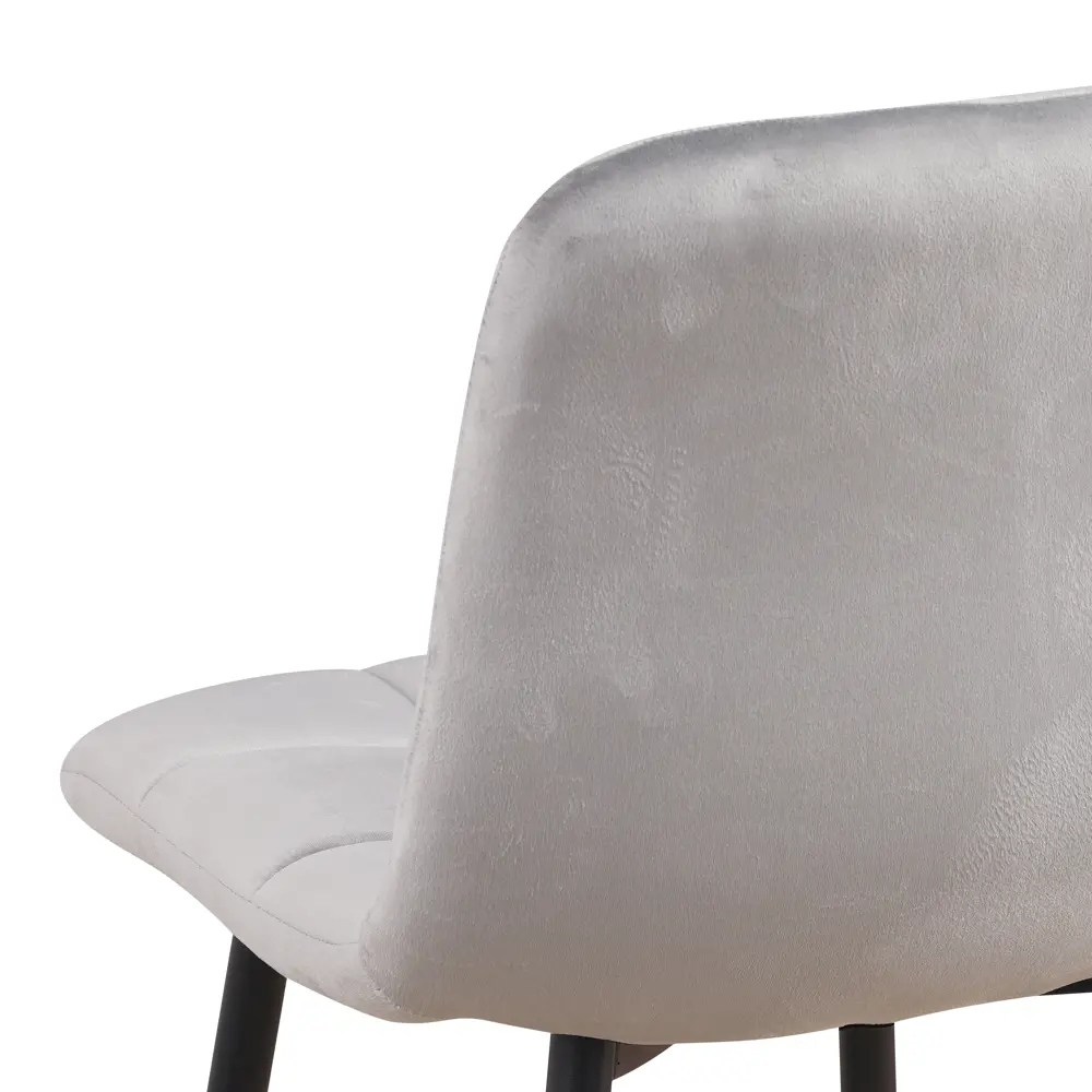 Фото 5 Барный стул со спинкой мягкий La alta Bronx 1 шт. серый велюр Фото 5 Барный стул со спинкой мягкий La alta Bronx 1 шт. серый велюр