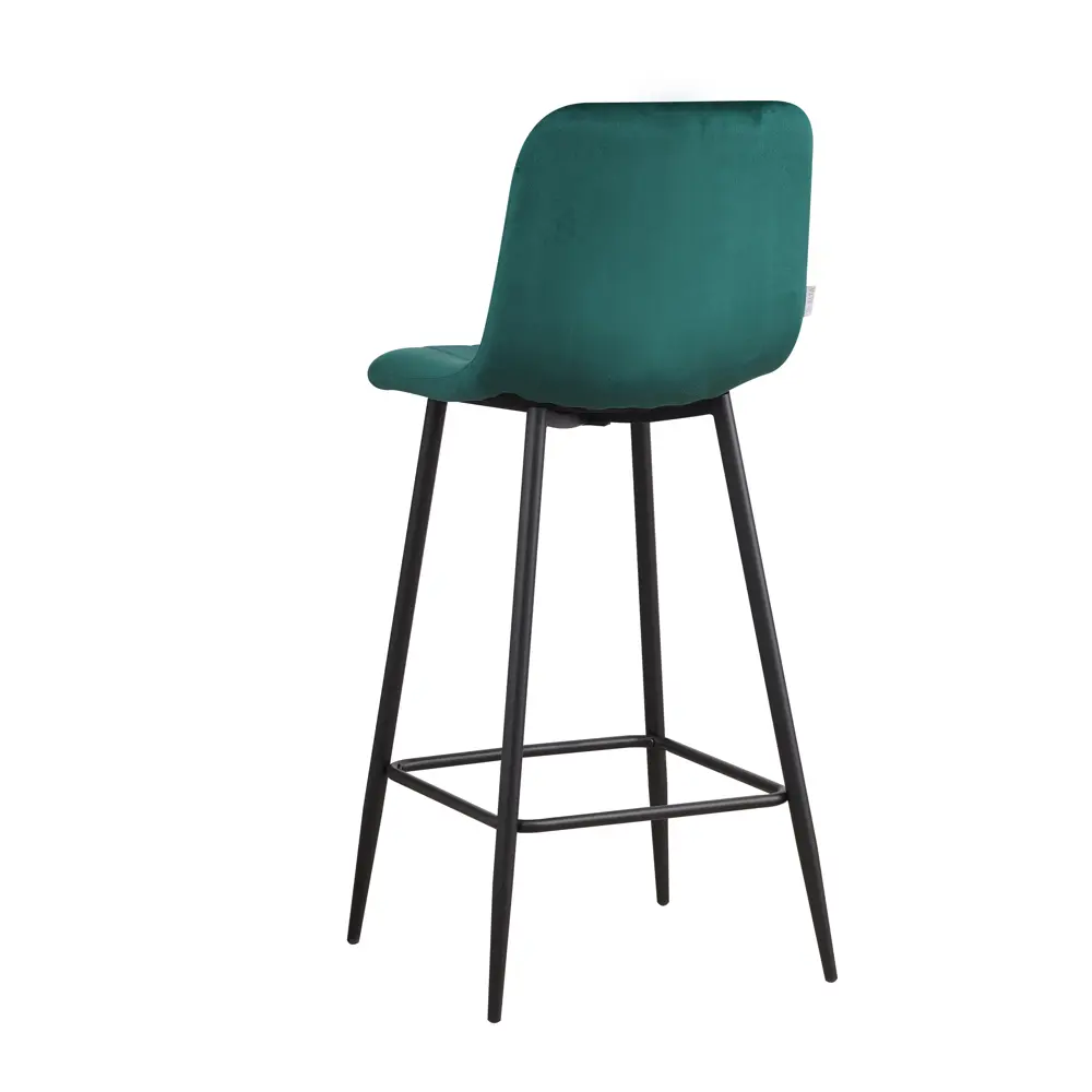 Фото 2 Барный стул со спинкой мягкий La alta Queens 1 шт. изумруд велюр Фото 2 Барный стул со спинкой мягкий La alta Queens 1 шт. изумруд велюр