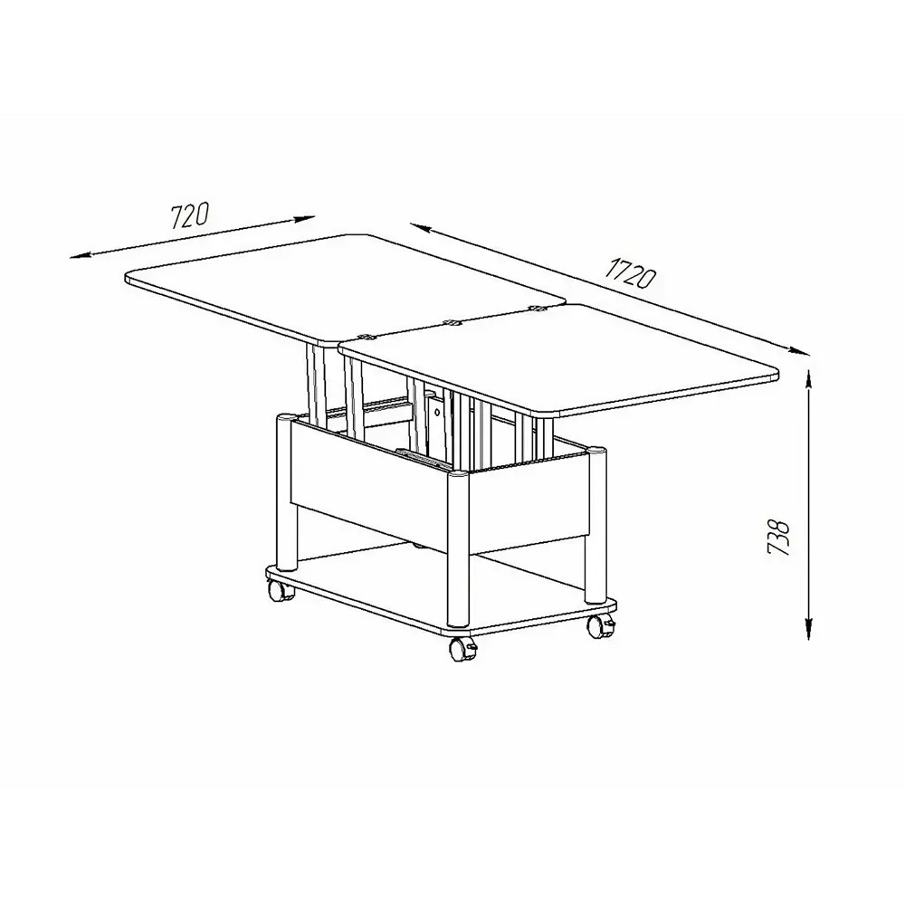 Фото 6 Кухонный стол прямоугольный Форвард-мебель 86x86 см лдсп цвет белый / венге светлый