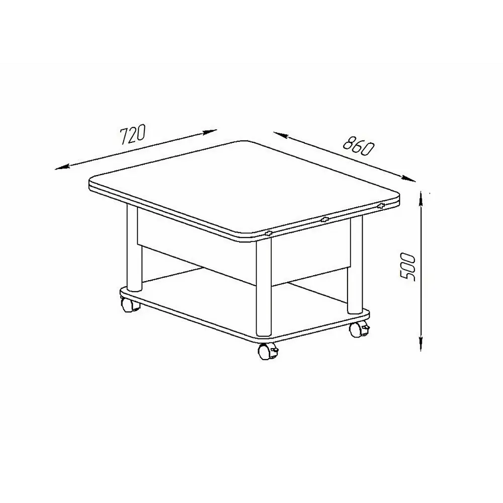 Фото 7 Кухонный стол прямоугольный Форвард-мебель 86x86 см лдсп цвет белый / венге светлый