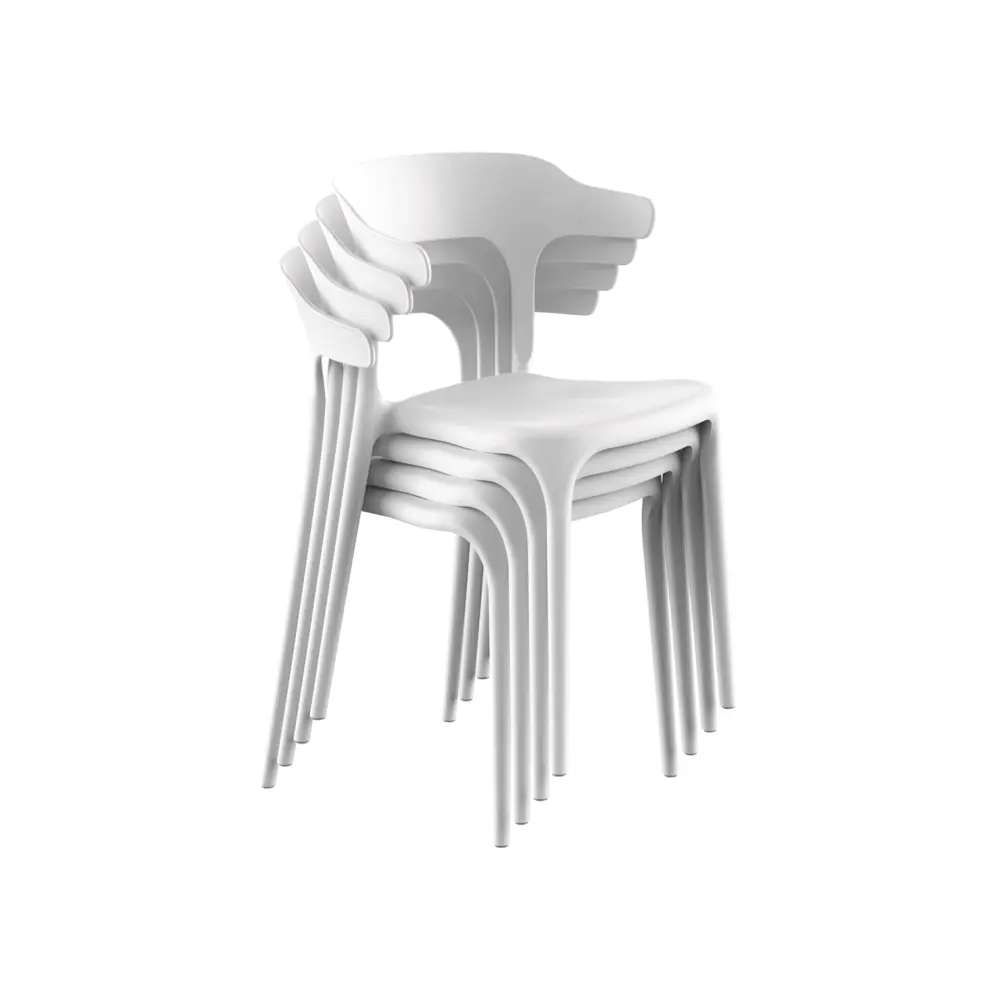Фото 5 Кухонный стул Stepp 40x75x44 см пластик цвет белый 4 шт. Фото 5 Кухонный стул Stepp 40x75x44 см пластик цвет белый 4 шт.