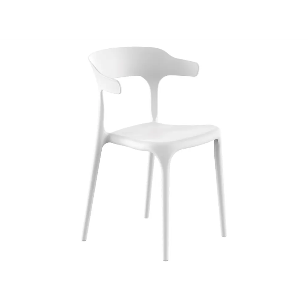 Фото Кухонный стул Stepp 40x75x44 см пластик цвет белый 4 шт. Фото Кухонный стул Stepp 40x75x44 см пластик цвет белый 4 шт.