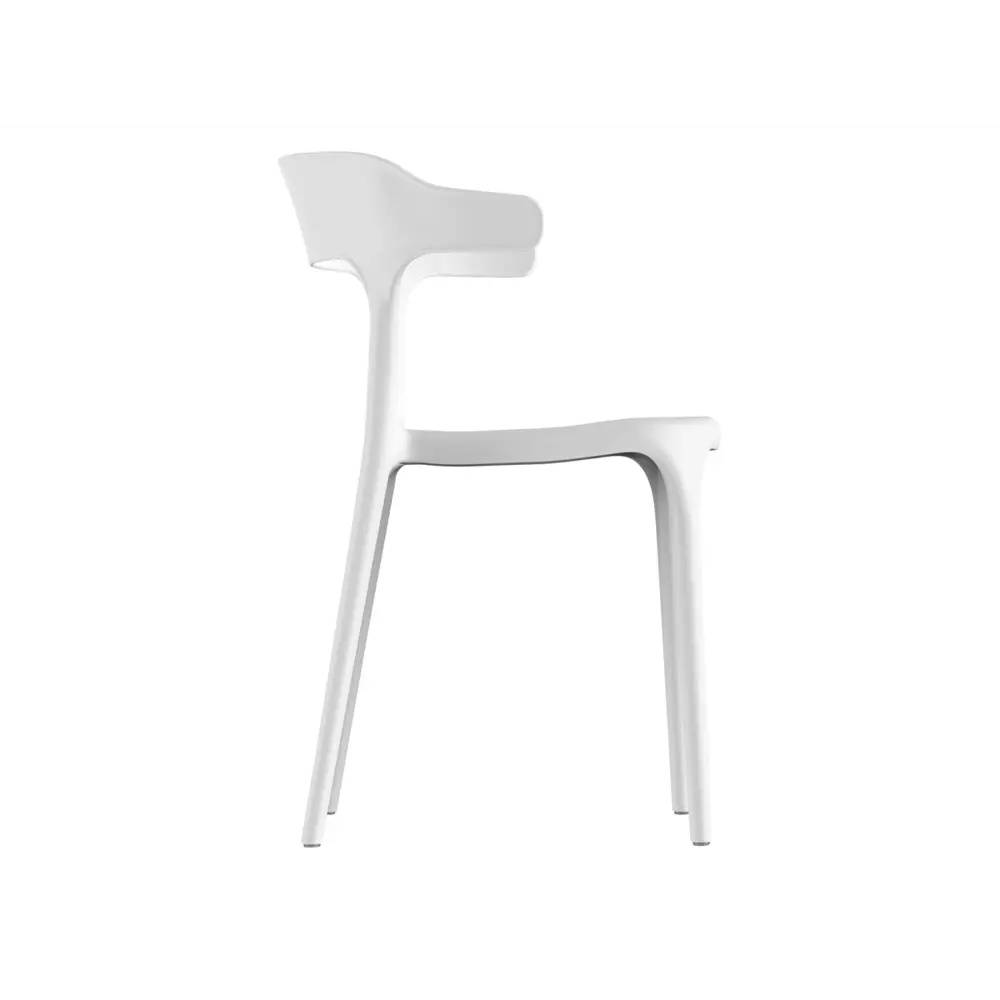 Фото 2 Кухонный стул Stepp 40x75x44 см пластик цвет белый 4 шт. Фото 2 Кухонный стул Stepp 40x75x44 см пластик цвет белый 4 шт.