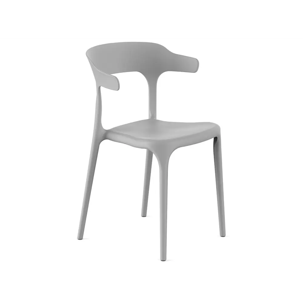 Фото Кухонный стул Stepp 40x75x44 см пластик цвет серый 4 шт. Фото Кухонный стул Stepp 40x75x44 см пластик цвет серый 4 шт.