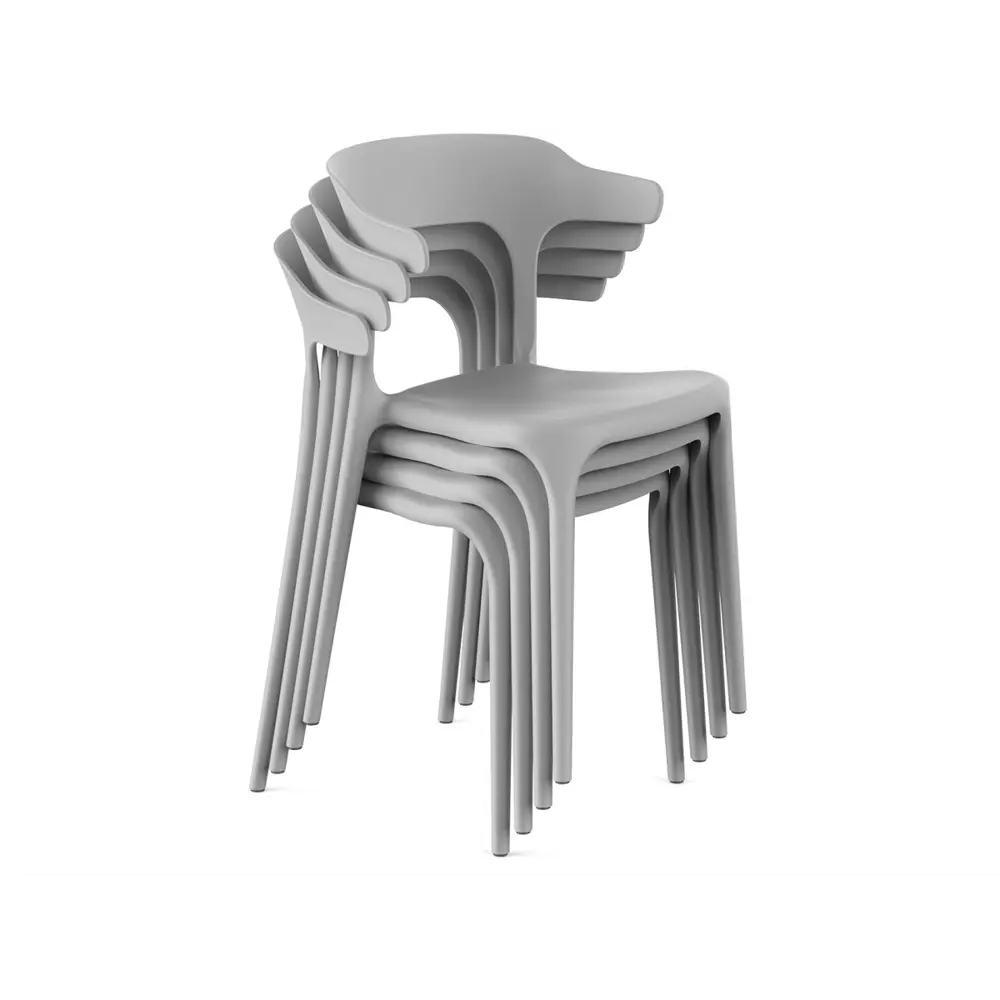 Фото 5 Кухонный стул Stepp 40x75x44 см пластик цвет серый 4 шт. Фото 5 Кухонный стул Stepp 40x75x44 см пластик цвет серый 4 шт.