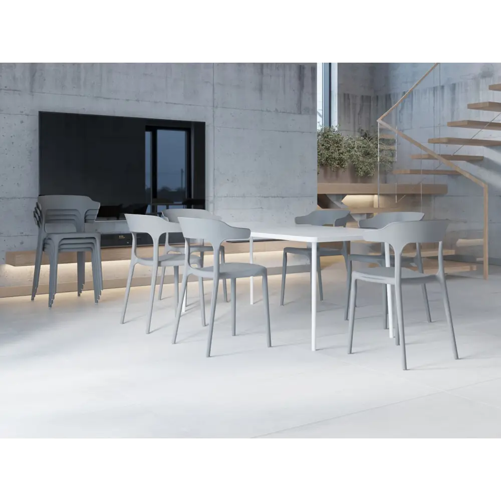 Фото 6 Кухонный стул Stepp 40x75x44 см пластик цвет серый 4 шт. Фото 6 Кухонный стул Stepp 40x75x44 см пластик цвет серый 4 шт.