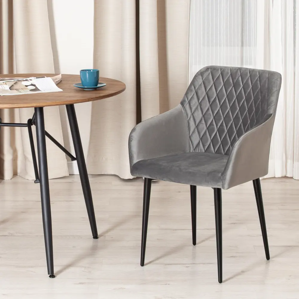 Фото 2 Кухонный стул Tetchair 55x83x55 см ткань цвет серый 2 шт. Фото 2 Кухонный стул Tetchair 55x83x55 см ткань цвет серый 2 шт.