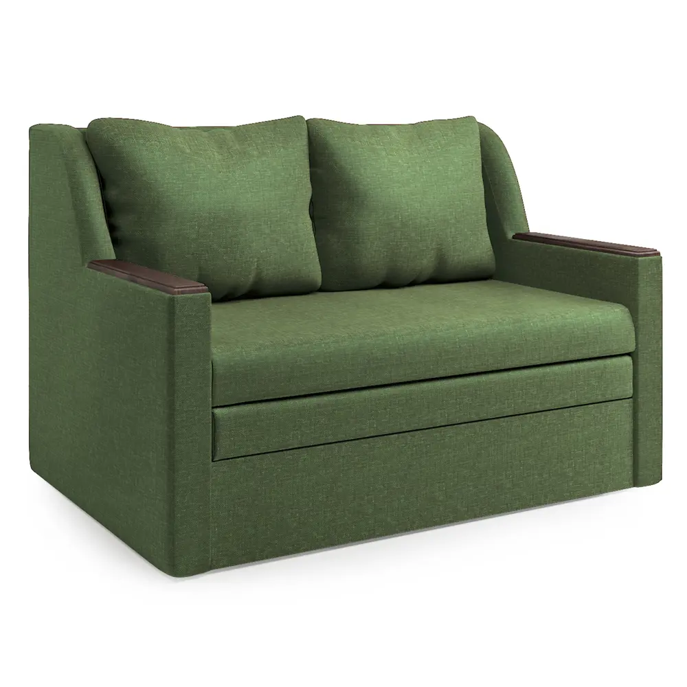 Фото Диван раскладной Гамма Дуэт 142x93x94 см рогожка цвет зеленый