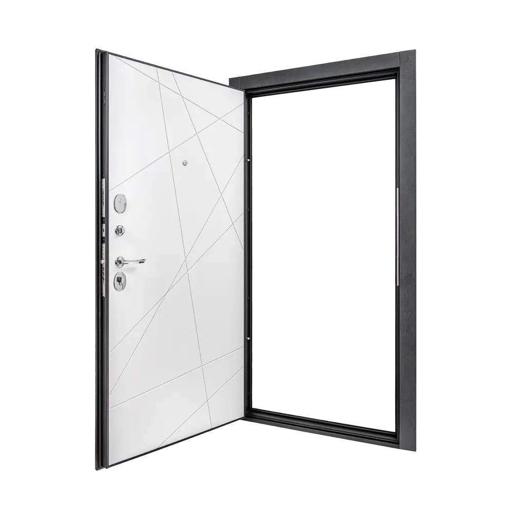 Фото 12 Дверь входная металлическая Порта Р-3 Graphit 98x205 см левая цвет графит арт/супер вайт Фото 12 Дверь входная металлическая Порта Р-3 Graphit 98x205 см левая цвет графит арт/супер вайт