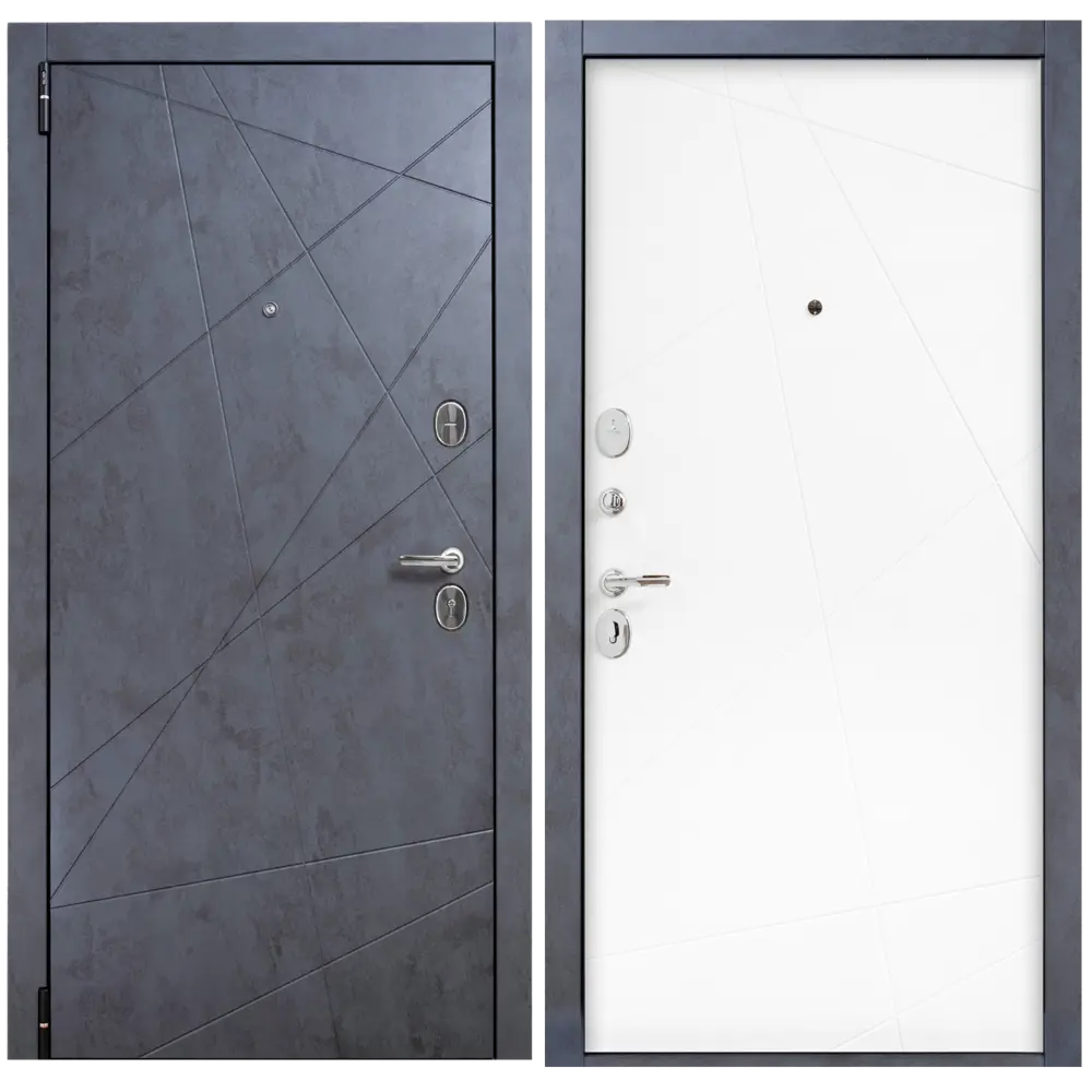 Фото Дверь входная металлическая Порта Р-3 Graphit 98x205 см левая цвет графит арт/супер вайт Фото Дверь входная металлическая Порта Р-3 Graphit 98x205 см левая цвет графит арт/супер вайт