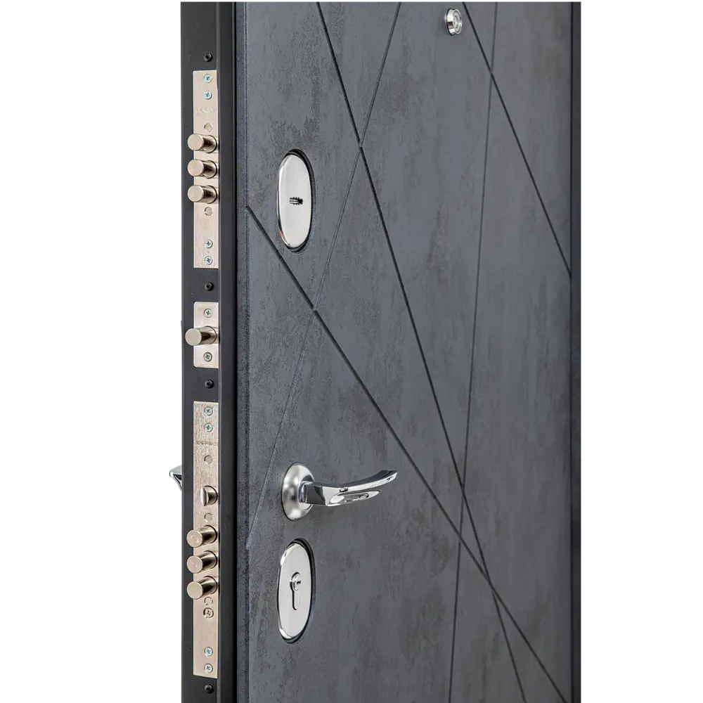 Фото 2 Дверь входная металлическая Порта Р-3 88x205 см левая цвет графит арт/грей арт