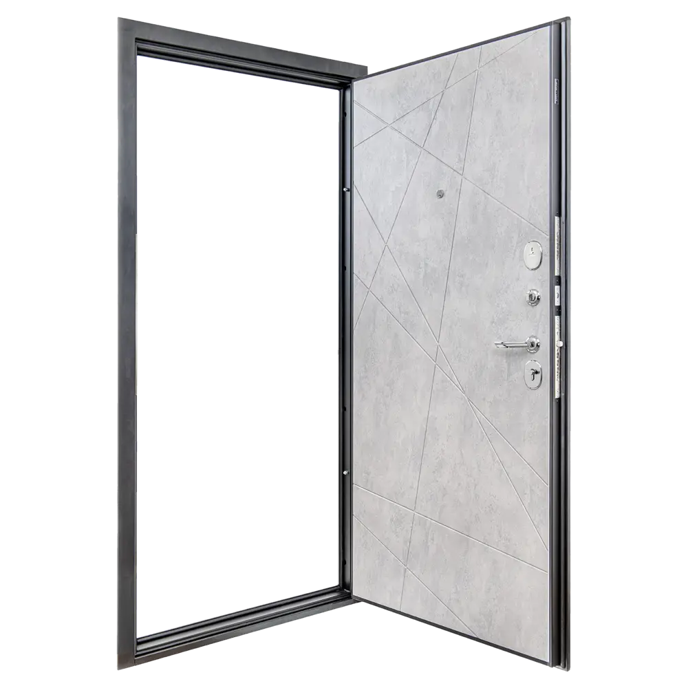 Фото 12 Дверь входная металлическая Порта Р-3 88x205 см правая цвет графит арт/грей арт