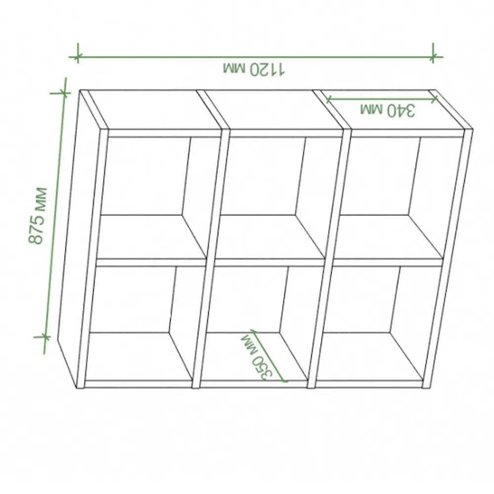Фото 3 Стеллаж Мэрдэс СПД 3-2 6 секций 130x112x35 см ЛДСП цвет дуб сонома/графит Фото 3 Стеллаж Мэрдэс СПД 3-2 6 секций 130x112x35 см ЛДСП цвет дуб сонома/графит