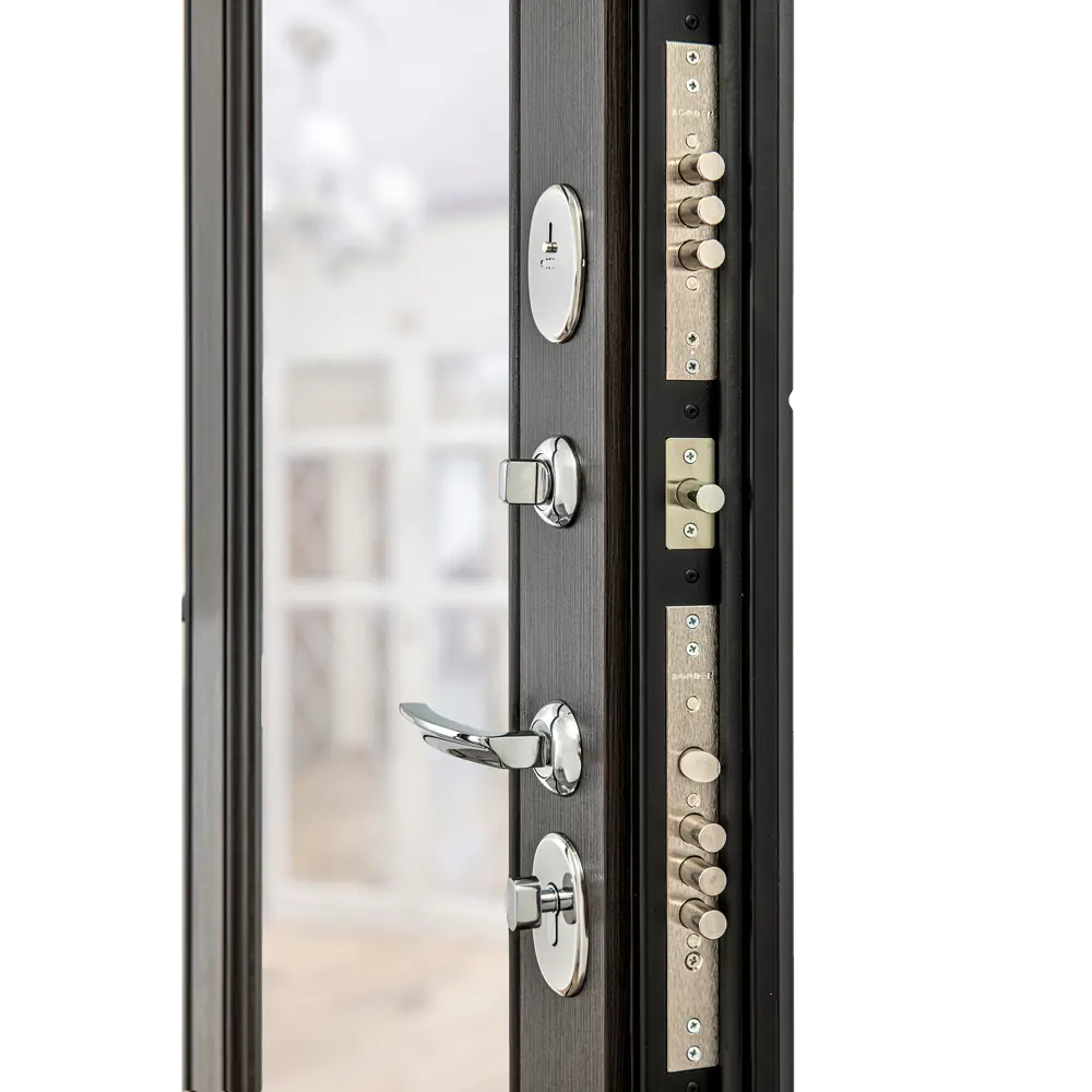 Фото 3 Дверь входная металлическая Порта Р-3 98x205 см левая цвет графит про/венге вералингас зеркалом