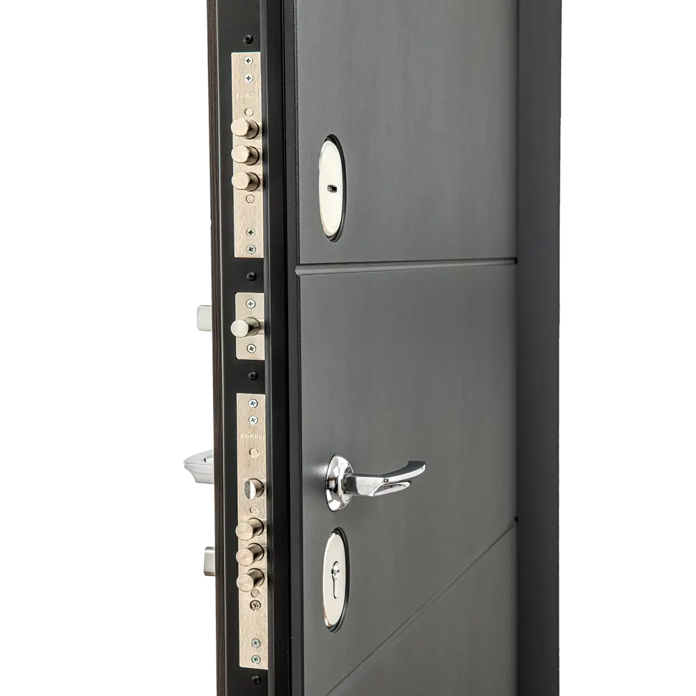 Фото 2 Дверь входная металлическая Порта Р-3 98x205 см левая цвет графит про/венге вералингас зеркалом