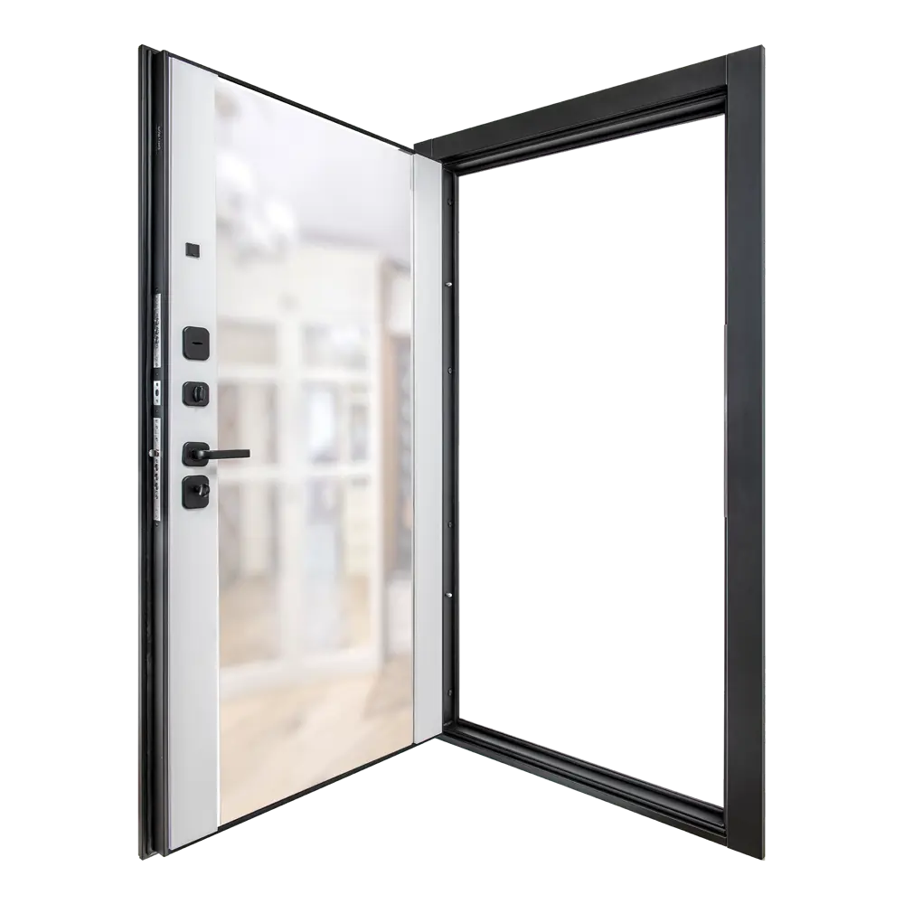 Фото 7 Дверь входная металлическая Порта Р-3 88x205 см левая серая с зеркалом