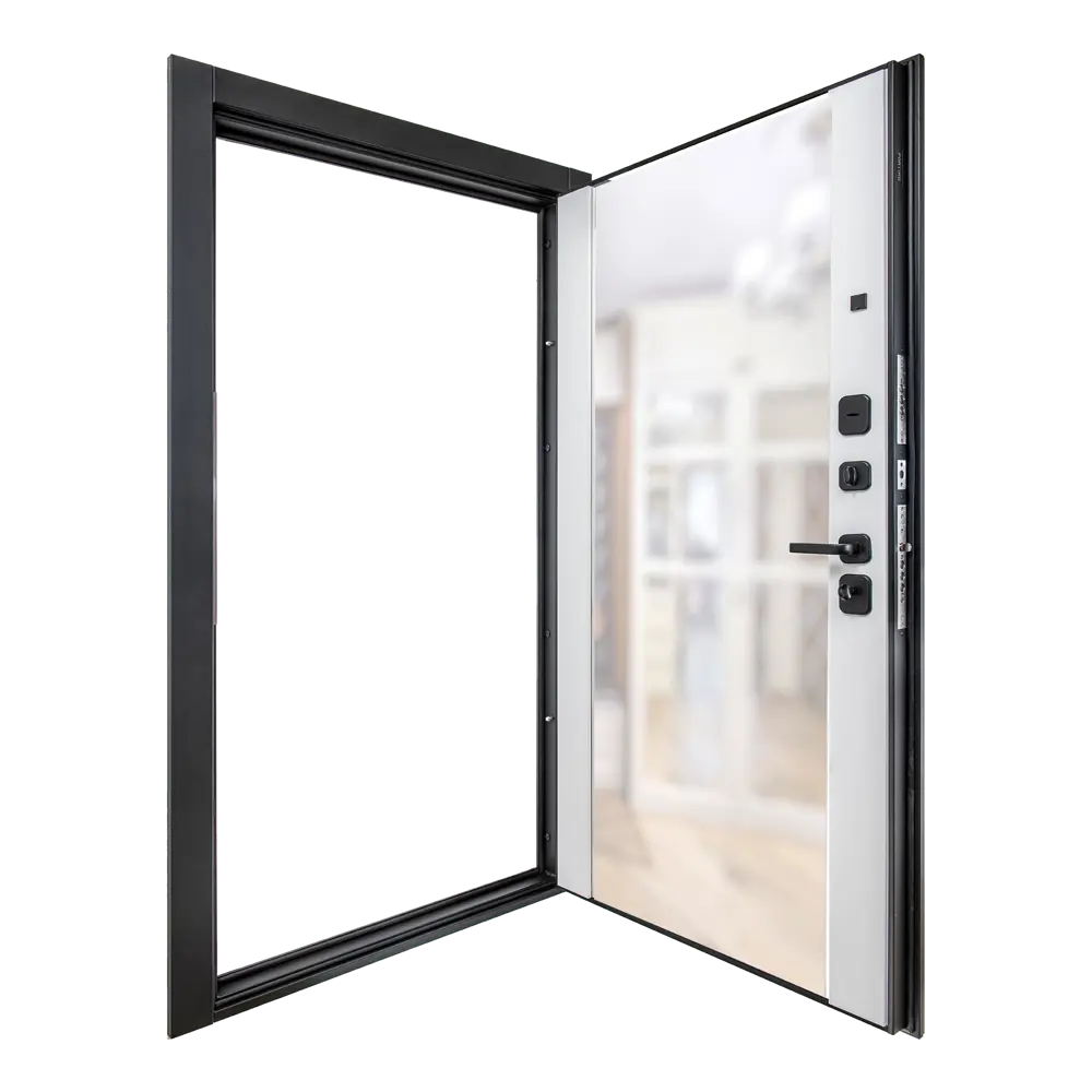 Фото 7 Дверь входная металлическая Порта Р-3 88x205 см правая серая с зеркалом