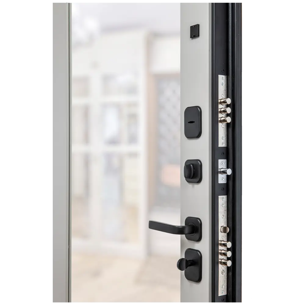 Фото 2 Дверь входная металлическая Порта Р-3 98x205 см левая серая с зеркалом