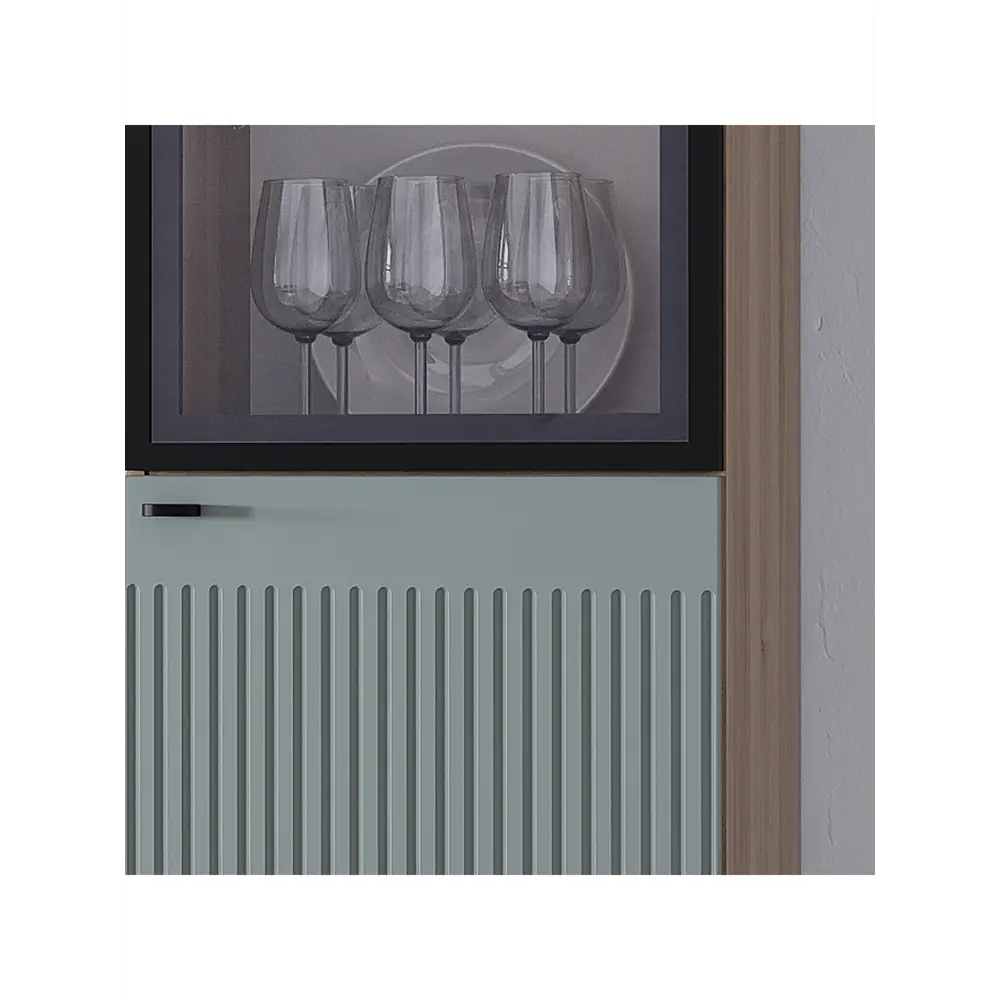 Фото 4 Шкаф распашной Bts Олива с 2 дверями 50.2x201.6x37.7 см ЛДСП цвет дуб каньон/шарли бриз