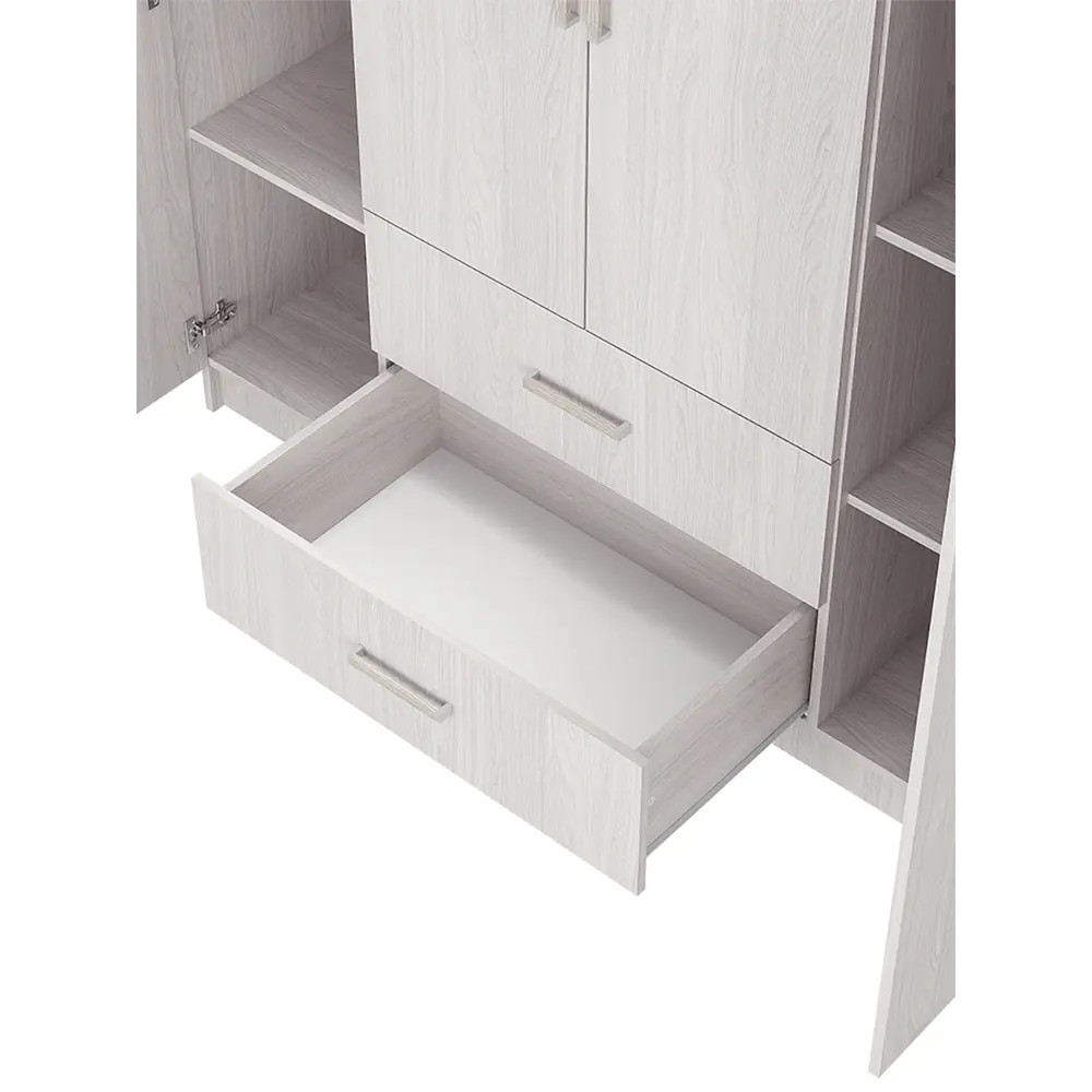 Фото 3 Шкаф распашной Bts Титатн с 4 дверями 160x221.6x61 см ЛДСП цвет ясень белый