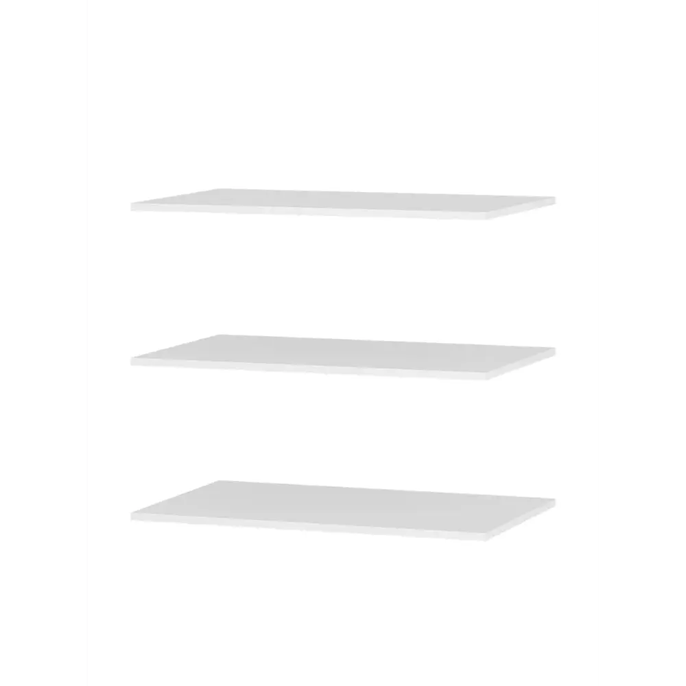 Фото Полка для шкафа Bts Айрон 76.8x1.6x48 см ЛДСП цвет белый 3 шт. Фото Полка для шкафа Bts Айрон 76.8x1.6x48 см ЛДСП цвет белый 3 шт.