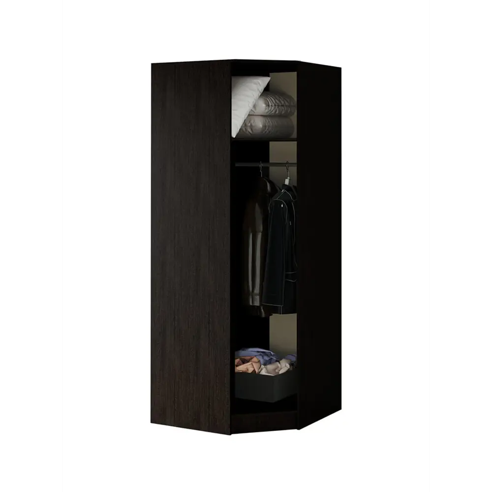 Фото 2 Шкаф распашной угловой Bts Фиеста с 1 дверью 87.6x221.6x87.6 см ЛДСП цвет венге/лоредо Фото 2 Шкаф распашной угловой Bts Фиеста с 1 дверью 87.6x221.6x87.6 см ЛДСП цвет венге/лоредо