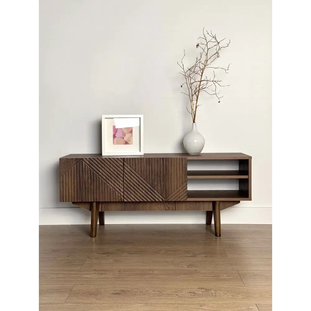 Фото 9 Тумба под телевизор Mebelson Мира 2 110х47х35 см ЛДСП цвет дуб гудзон шоколадный