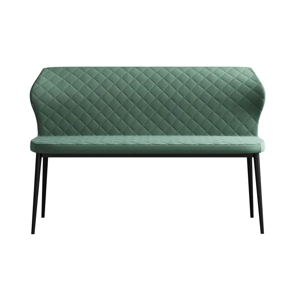 Фото 2 Банкетка Правила мебели Кевин 131x88x56 см велюр цвет зеленый/черный